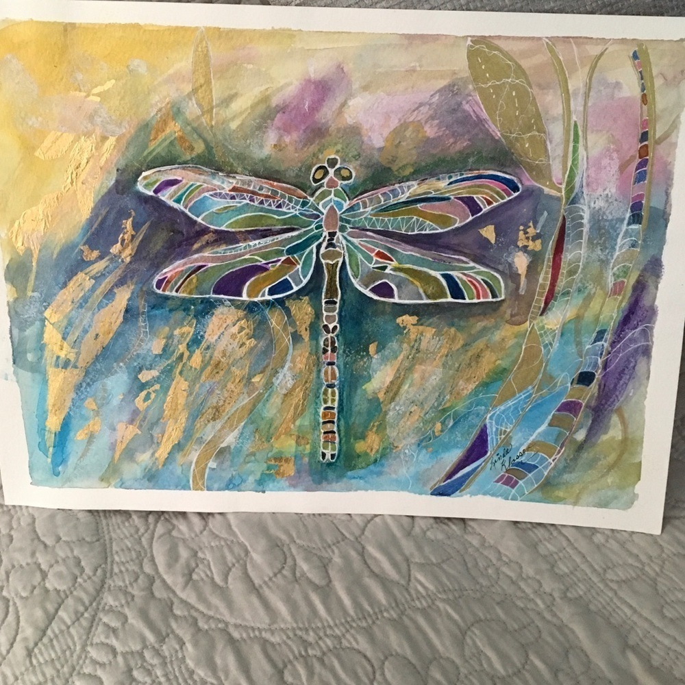 Watercolor Paper Dragonfly Metallic Paint - Picture 3 of 7